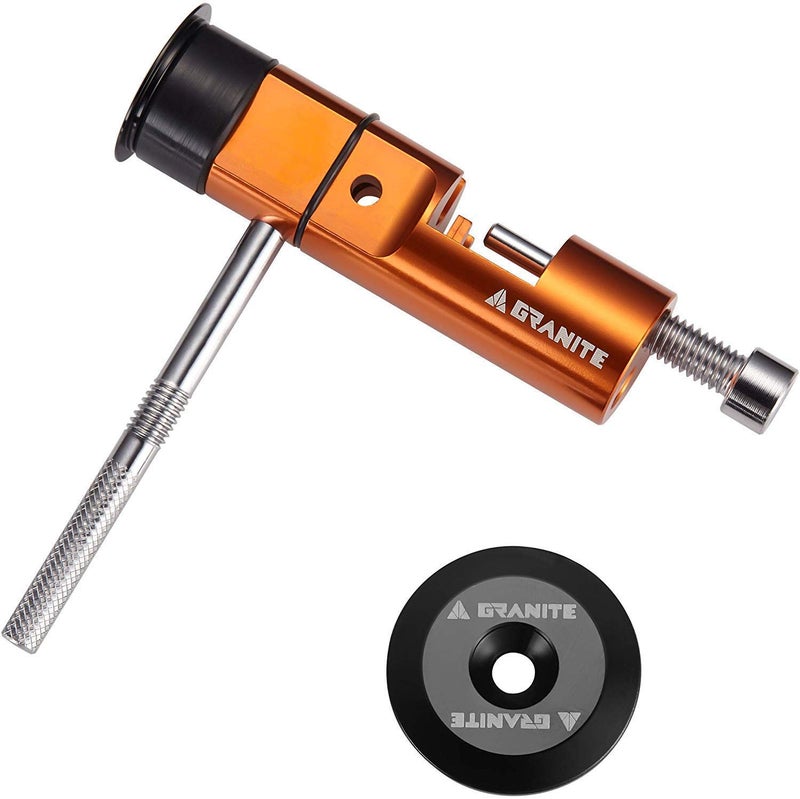 Granite Stash Bike Chain Tool Bicycle Chain Repair Tool Kit Set - Stores in Handlebar - Easy to Use Bike Chain Breaker, Chain Splitter or Link Remover - Compatible with 9 10 11 12 Speed Chain (Orange) - Image 1